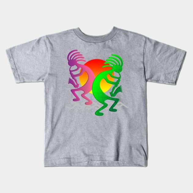 Kokopelli Jazz Kids T-Shirt by the Mad Artist